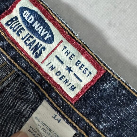 Old Navy Blue Jeans Straight Leg Medium Wash Denim - Size: 14 - Picture 4 of 9